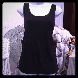 (J) Fabletics black backless tank